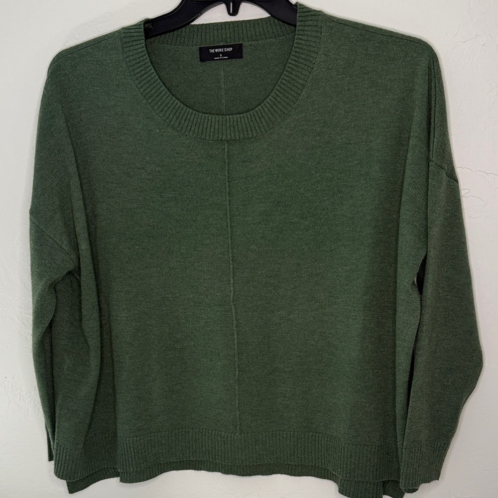 Elegant Forest Green Crew Neck Sweater